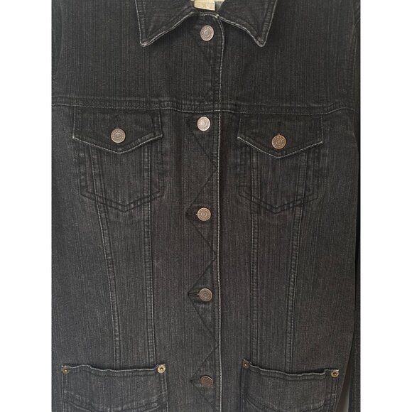 Eddie Bauer Black Jean Jacket xl tall - Picture 8 of 13